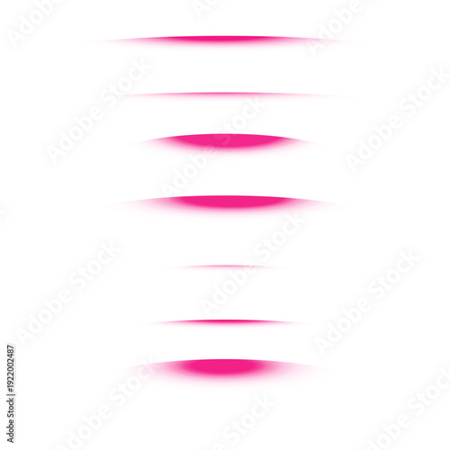 Futuristic Pink Neon Light Dividers and Glowing Shadow Effects for Cyberpunk UI Design