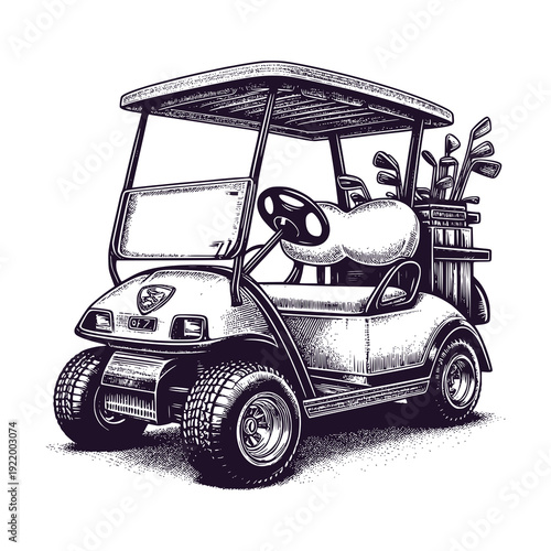 golf cart on a golf course