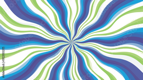 Vibrant Blue Green Abstract Radial Pattern.