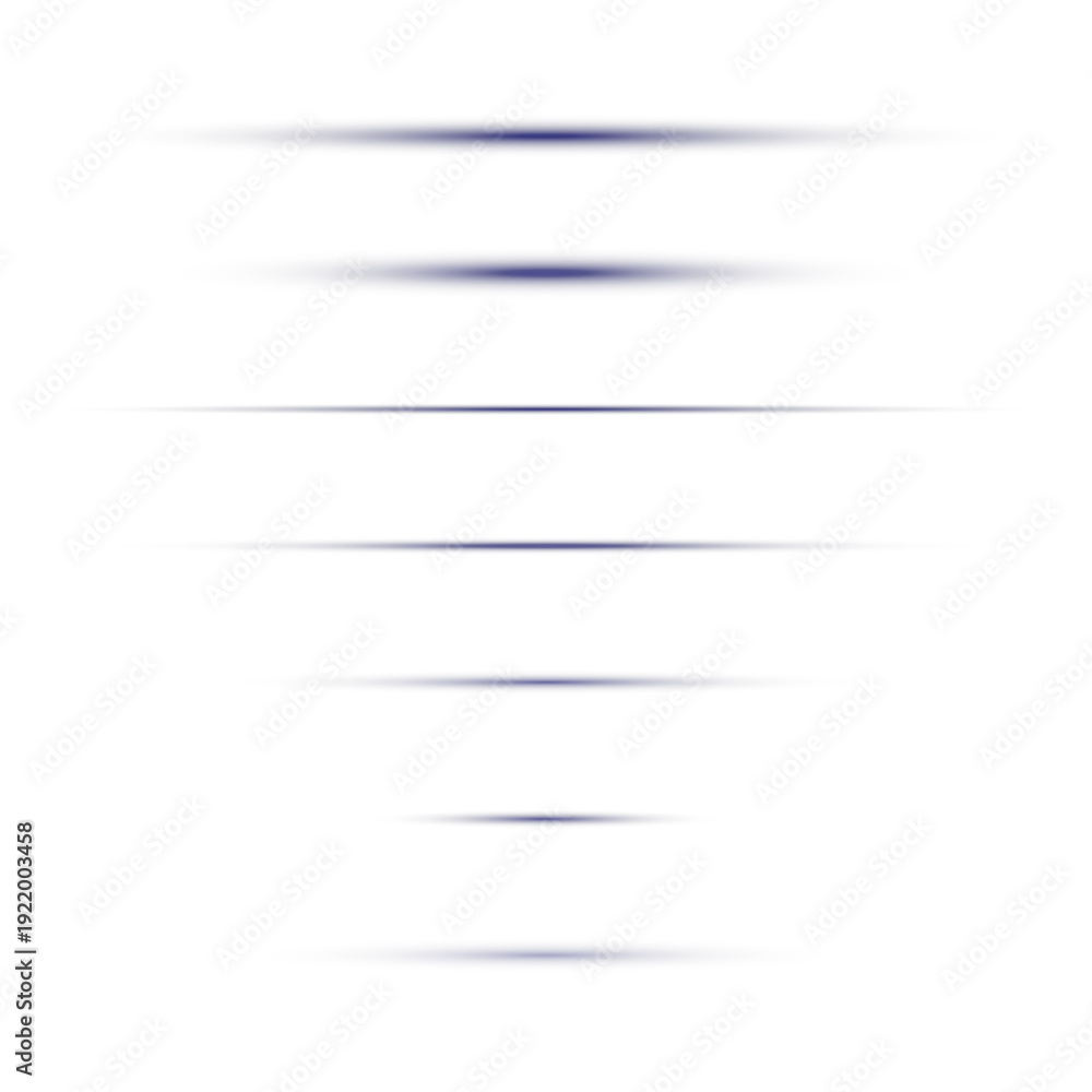 Obraz premium Minimalist Blue Glowing Horizontal Line Dividers for Futuristic UI and HUD Interface Design