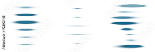 Blue oval shadows and elliptical shapes for product presentation mockups and minimalist design