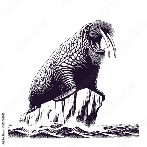 walrus on a snow flake