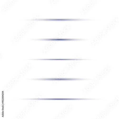 Set of Futuristic Blue Neon Light Dividers for Cyberpunk UI Design and Tech Dashboards