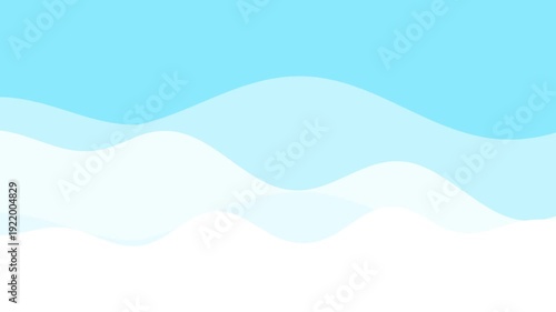 Gentle pastel blue and white liquid waves flowing seamlessly. Abstract calming ocean or sky vector animation.