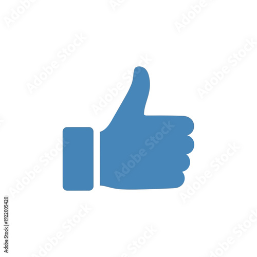 Blue thumbs up icon indicating approval or agreement