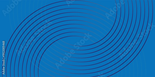 Abstract Blue Background with Elegant Concentric Circular Line Patterns