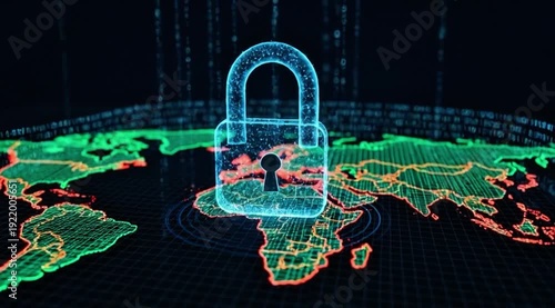 Digital Border Lock Animation