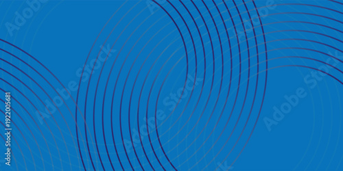 Abstract Blue Background with Elegant Concentric Circular Line Patterns