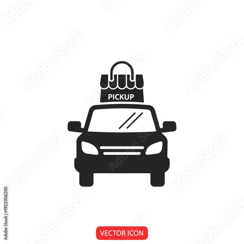 Car with Shopping Bag on Top.