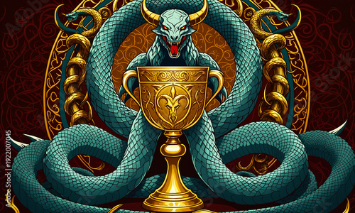 symmetrical golden chalice ...
