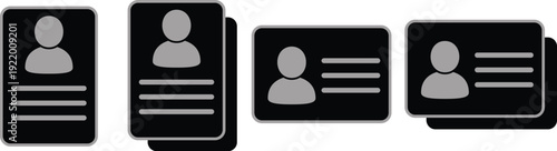 Professional user profiles with identification cards