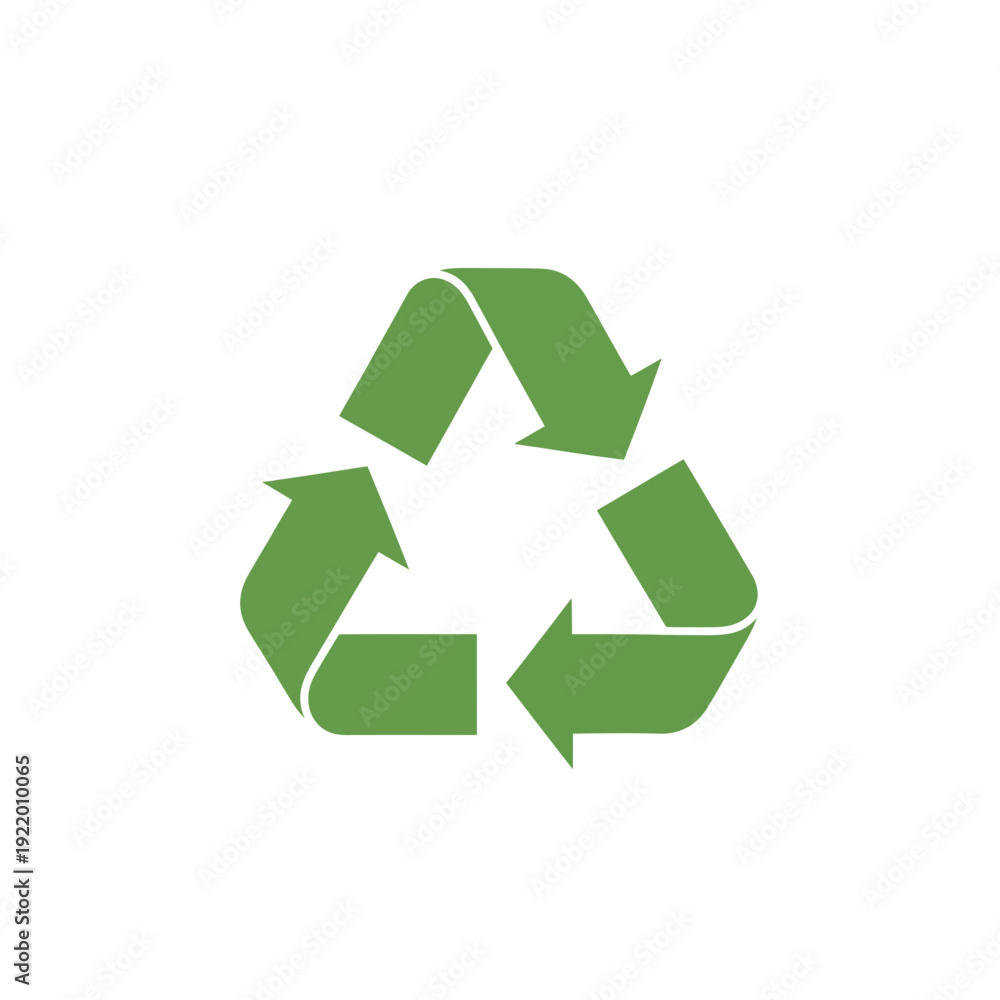 Fototapeta premium Universal Green Recycling Symbol Vector Graphic Representing Environmental Sustainability, Eco-Friendly Practices, and Waste Reduction Efforts