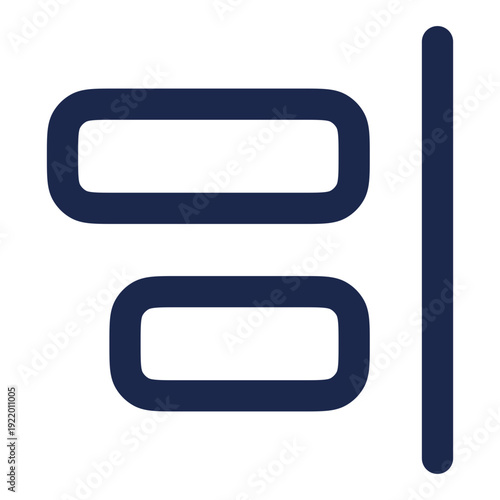 Object Alignment Layout UI Icon