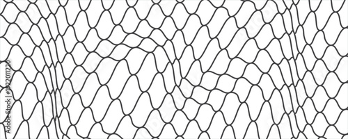 Mesh texture for fishing nets. Seamless pattern for sportswear or soccer goal, volleyball net, basketball hoop. Vector