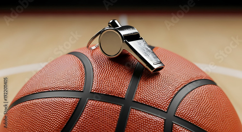 Basketball Whistle Sport Equipment Close Up Game