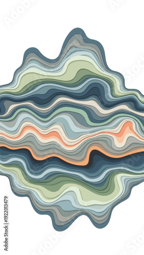 Multicolored Wavy Lines Pattern Design Element.