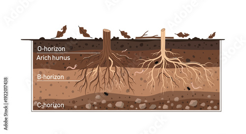 Soil Layers and Roots.