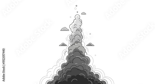 Smoke Rising Upwards Slowly.