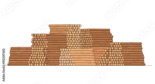 Stack of wooden planks.