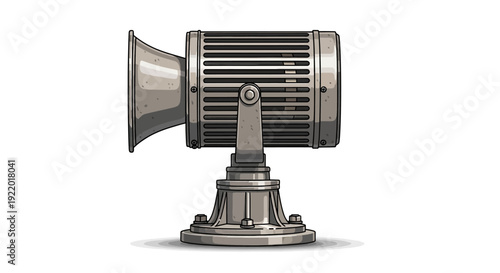 Vintage Metal Bullhorn Speaker.