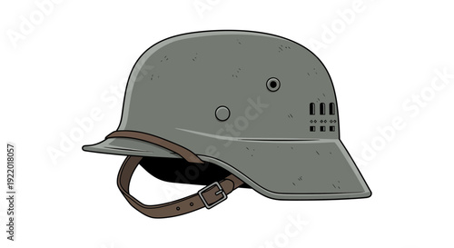 Vintage Military Steel Helmet.
