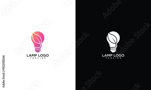 Sustainable Eco Energy Light Bulb Leaf Logo Design - Green Idea  Innovation Symbol.