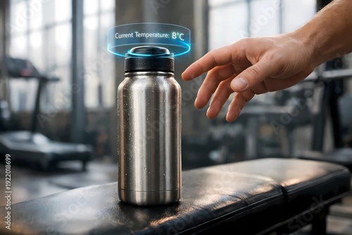 smart bootle with AI tracking the temperature