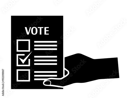 投票用紙のイラスト　選挙アイコン