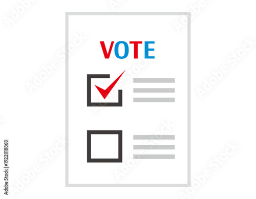 投票用紙のイラスト　選挙アイコン