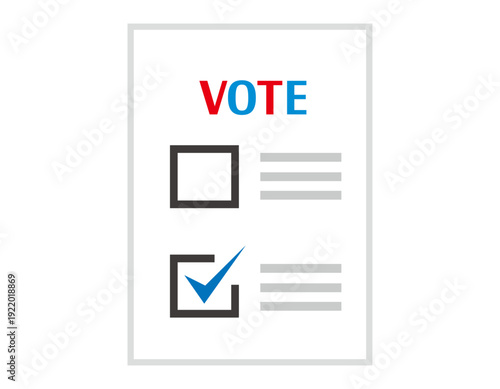 投票用紙のイラスト　選挙アイコン