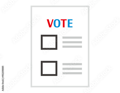 投票用紙のイラスト　選挙アイコン