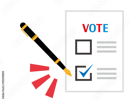 投票用紙のイラスト　選挙アイコン