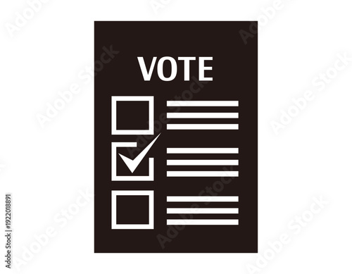 投票用紙のイラスト　選挙アイコン