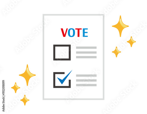 投票用紙のイラスト　選挙アイコン