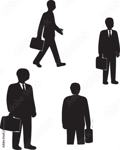 Business mane with business bag / business people set
