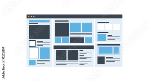 Website design template layout.