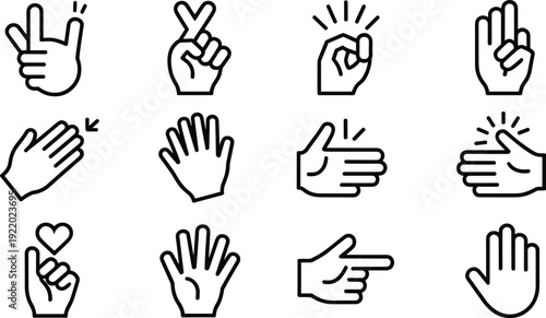 Hand gestures and signs collection