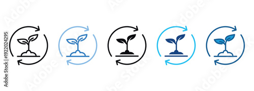 Renewable Icon Set Multiple Style Of