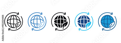 Environmental Icon Set Multiple Style Of
