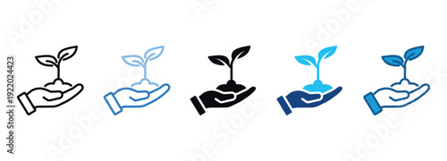 Environment Icon Set Multiple Style Of