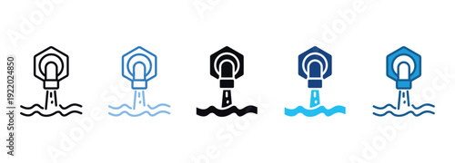 Water Icon Set Multiple Style Of