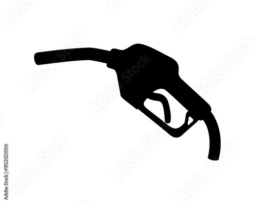 Silhouette of a fuel nozzle, representing gasoline, energy, and automotive themes