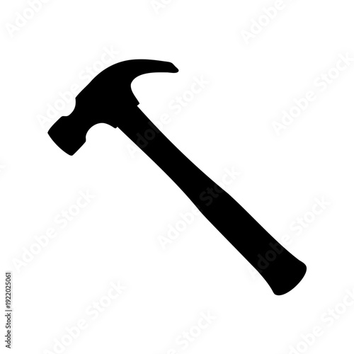 Wallpaper Mural Simple Black Hammer Silhouette on a White Background Illustration Image Torontodigital.ca
