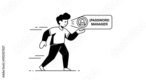 User accessing password manager to store and manage secure login credentials for online accounts, promoting digital security and privacy protection for personal data