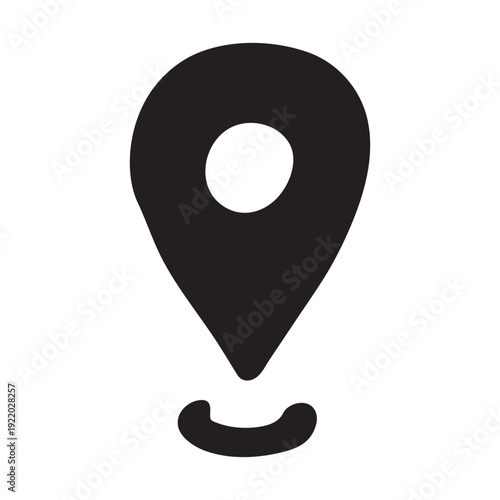 Hand drawn map pin Map marker pointer sign GPS and mapping tools Location pin symbol Pinpoint clipart in doodle style Single element for web, design