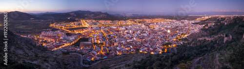 Aerial view of Sagunto city in Valencian Community, Spain.