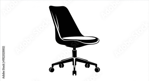 Modern ergonomic office chair with wheels for comfortable seating and work.