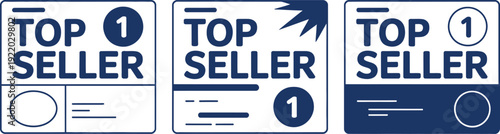 Collection of Three Seller" Badges with Number 1 and