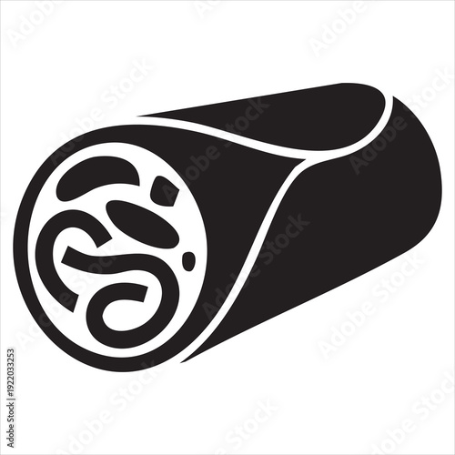 Wrapped gyro sandwich Vector, Silhouette, Illustration Adobe Illustrator Artwork