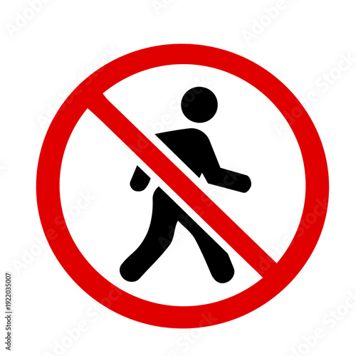 No Entry for Pedestrians Red Prohibition Sign
立ち入り禁止 人の進入禁止マーク 赤色